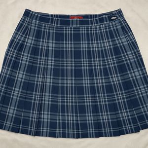 Navy Plaid Mini Skirt