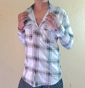 Plaid Long Sleeve Button-Down