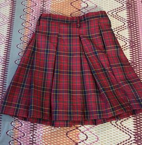 Plaid Pleated Skirt