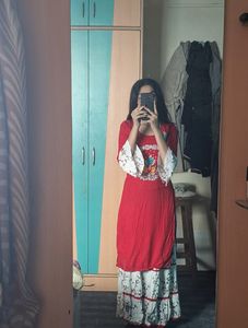 Kurti Plus Skirt😍