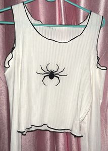 White Spider Graphic Tank Top