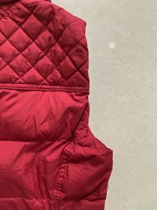 Red Padded Puffer Vest Jacket