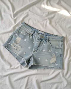 Star Denim Shorts