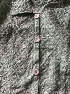 Embroidered Mint Green Shirt