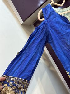 Pakistani Dubai Digital Print Elegant Blue Kurta