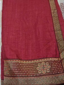 Elegant Maroon Saree♥️