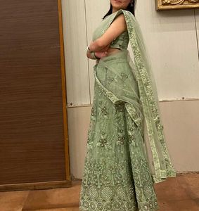 Elegant Mint Green Lehenga Choli