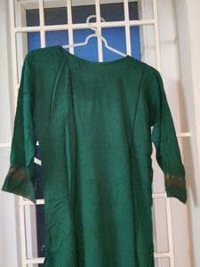 Green With Golden Kurti XS/S