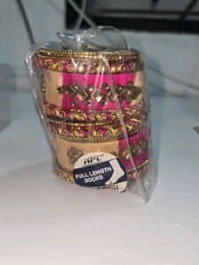 Pink & Gold Embellished Bangles