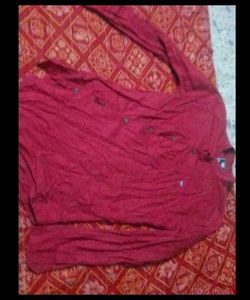 Red Button-Down Shirt