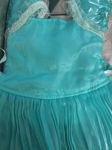 Cute Teal Flower Girl Dress