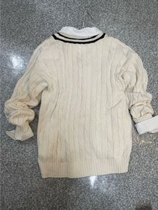 combo of 3 white shirt+white sweater+beige s