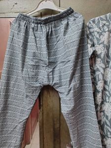 Grey Printed Kurta Set