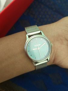 Stylish Light Blue Mesh Watch
