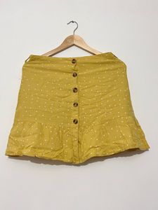 Yellow Polka Dot Ruffle Skirt
