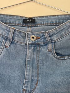 High Waisted Ice Blue Jeans