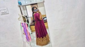 Elegant Embroidered Maroon Dress