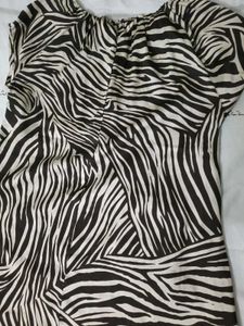 Zebra Print Casual Dress