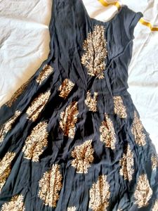 Black Colour   Naira Pattern Kurti