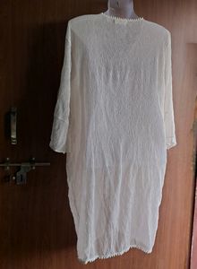 Daisy White Full Overcoat