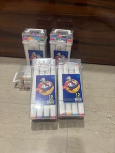 12 Colour Marker Pen Set