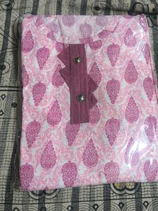 Pink Printed Kurta