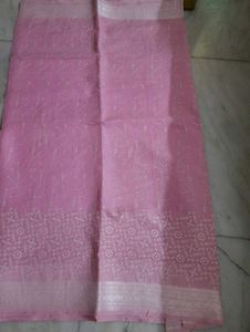 Exclusive Pure Cotton Pink Saree