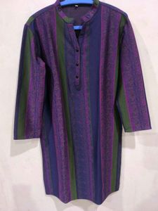 Blue And Purple Woolen Kurti For Winters.