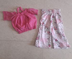 Western Dress Pink &amp; white