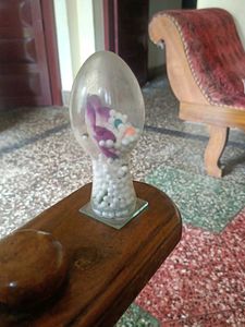 Vintage Egg-Shaped Art Piece