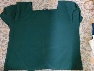 Comfy Green Puff Sleeves Top