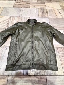 Olive Green Leather Jacket