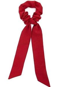 Solid red hair tie scrunchie ♥️