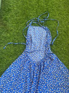 Blue Backless Dress