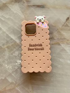 Cute Biscuit Bear Phone Case 16 pro max