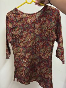 Paisley Print Short Kurti