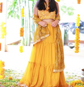 Musturd Yellow Ethnic Skirt-top,lehnga Choli