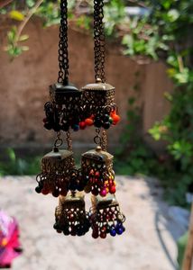 Multi Colour Oxidised Earring