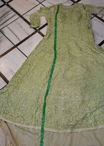 Elegant Green Anarkali Gown