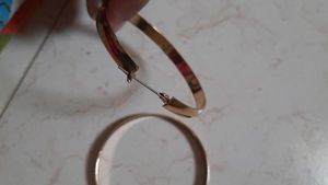 Round gold Plated Earrings