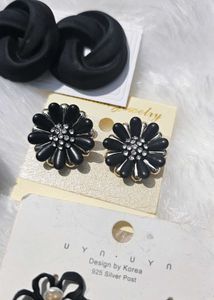 Black Earrings &amp; Hair Ties Bundle
