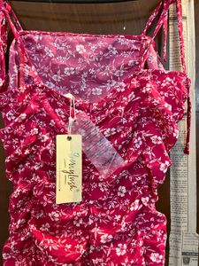 Pink Floral Smocked Dress