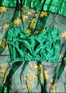 Saree With Stitched Blouse