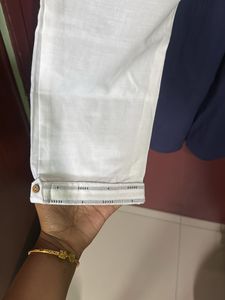 Aurelia Navy Blue Kurti with White Pants