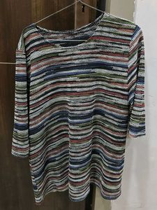 Striped Knit Top - Casual Comfort