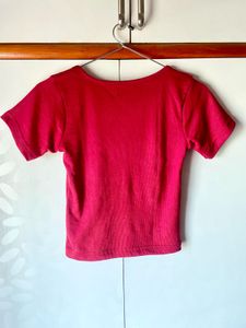Maroon Crop Top