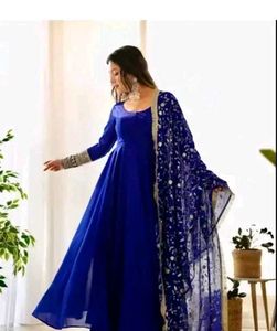 Hot Pink Embroidered Anarkali Suit