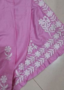 Pink Embroidered Kurti Pant