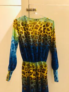 ANIMAL PRINT GEORGETTE DESIGNER JUMPSUIT IN M