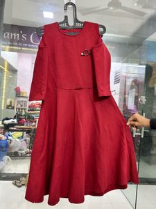 Red Fit &amp; Flare Dress